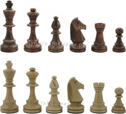 Фигуры деревянные шахматные "Стаунтон №6" с утяжелителем