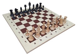 Доска цельная гроссмейстерская 50 см. с фигурами Баталия N7 (с утяжелителем)