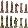 Подарочные металлические шахматы с доской-ларцом