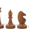 Фигуры шахматные деревянные БАТАЛИЯ № 5 с виниловой доской 43 см