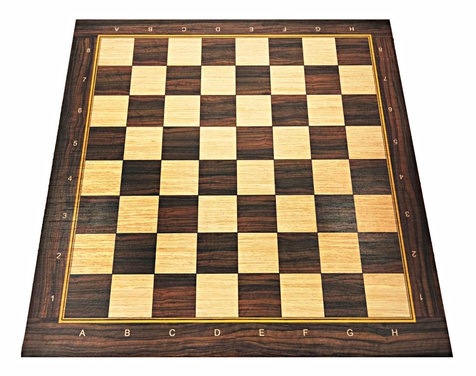  Цельная шахматная доска ОРЕХ 50 см