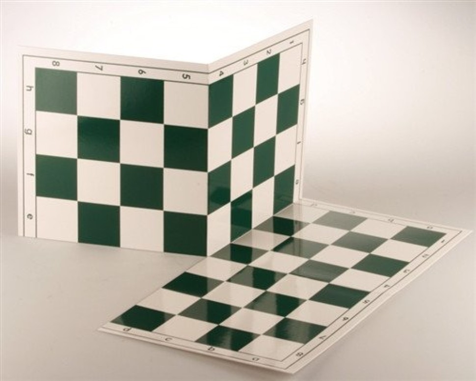 Шахматная доска виниловая 51х51 см, складывающаяся на 4 части