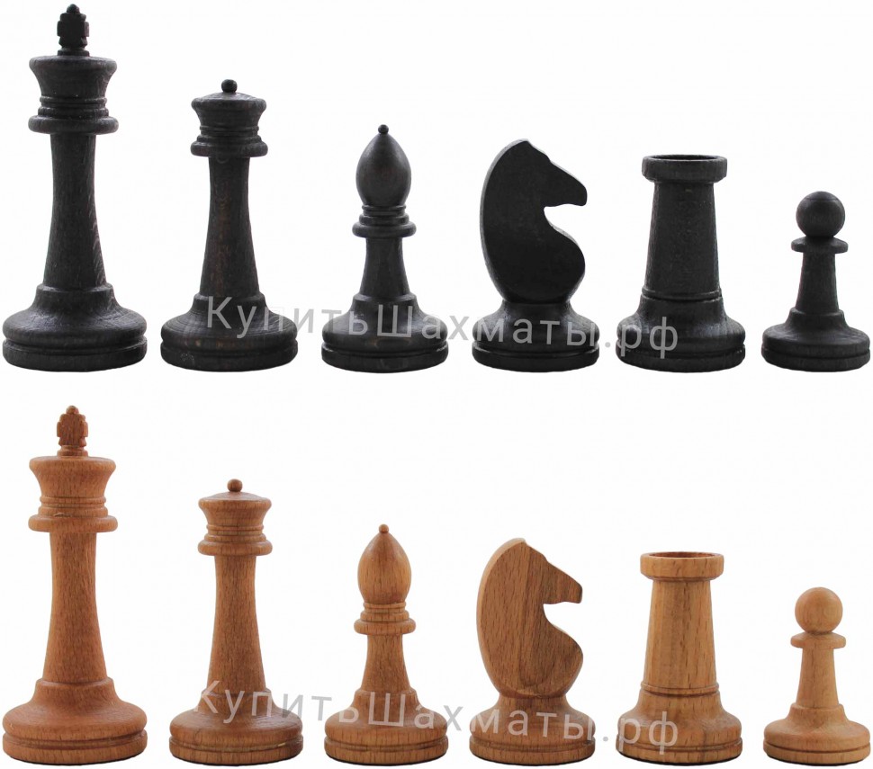 Фигуры шахматные деревянные БАТАЛИЯ № 7 (c утяжелителем) 