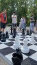 Напольные шахматные фигуры (Комплект Король 61 см) с доской пластик 3 x 3 метра