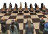 Шахматы подарочные "Властелин Колец" с цельной деревянной доской  Венге 50 см