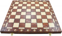 Доска складная деревянная шахматная подарочная "Амбассадор" (52x52 см)