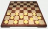 Шахматы и шашки магнитные ЛЮКС (под дерево) со складной доской 31 см
