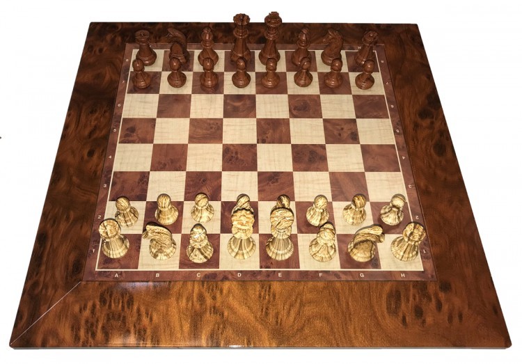 Шахматы-шашки магнитные пластиковые ЛЮКС (под дерево) c цельной доской 39 см. 