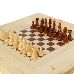 Стол шахматный ГРОССМЕЙСТЕРСКИЙ 72х72 с фигурами без ящиков