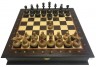 Шахматные фигуры Woodgames дуб с шахматной доской-ларцом Венге 40 см